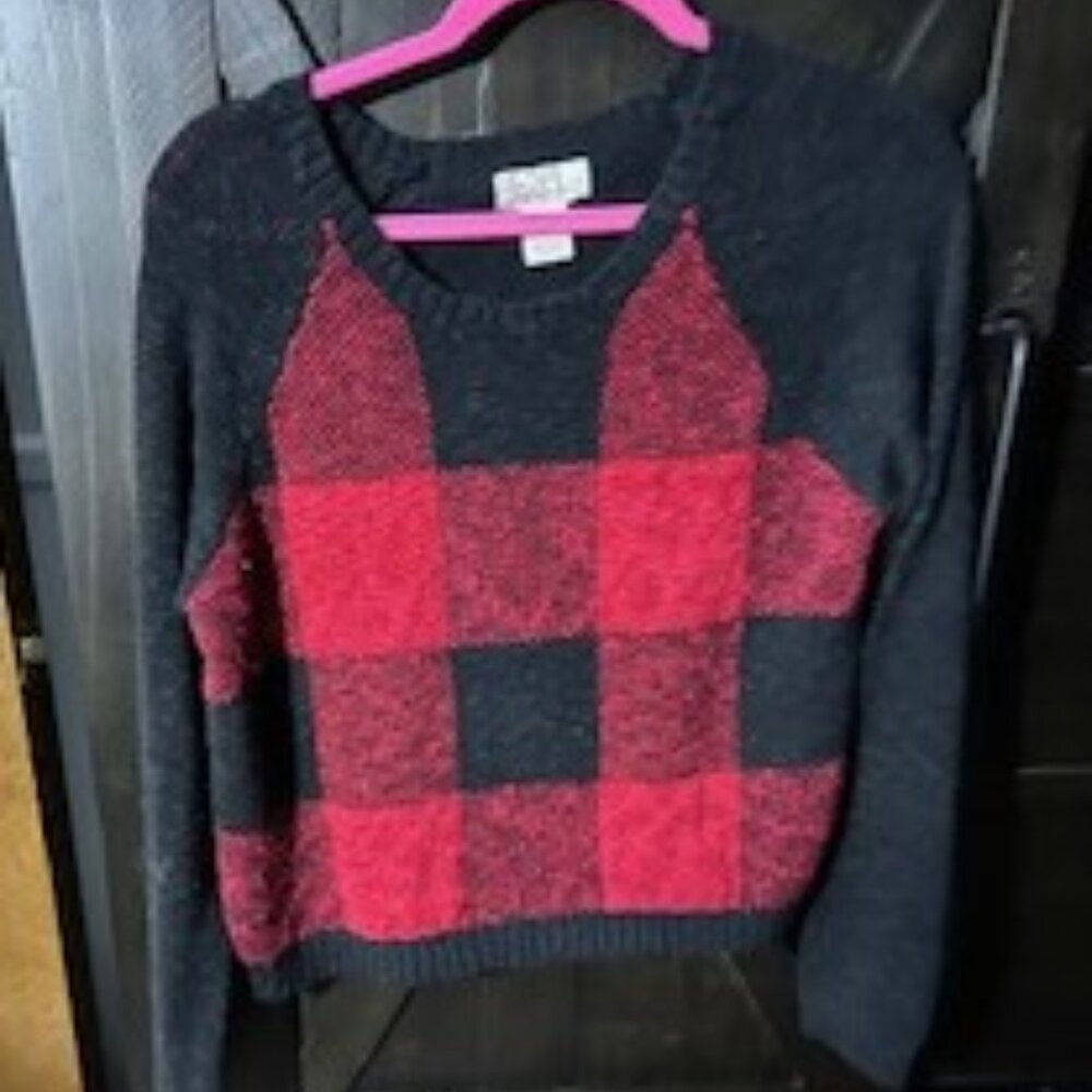 Juniors cropped heavyweight sweater